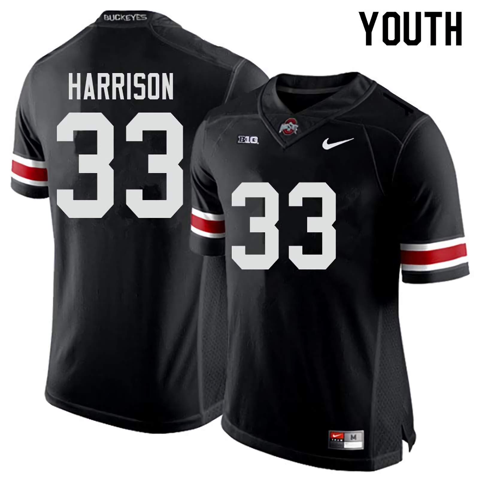 Zach Harrison Ohio State Buckeyes Youth NCAA #33 Nike Black College Stitched Football Jersey XWQ8556EK